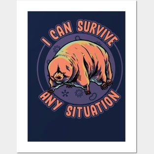 Water Bear Tardigrade I Can Survive Any Situation Posters and Art